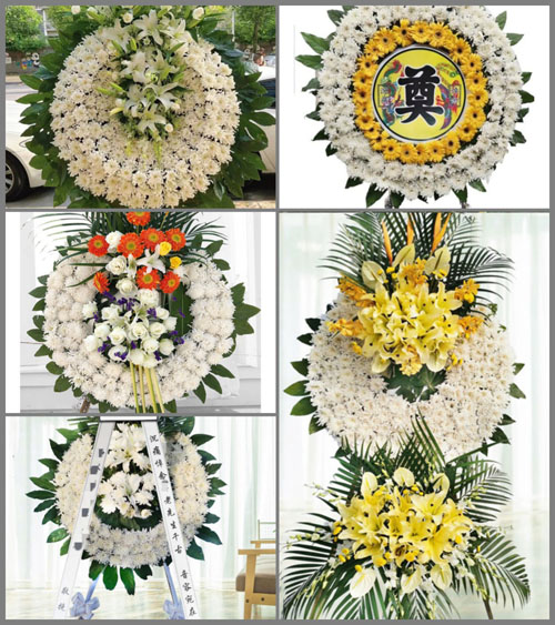 湖北孝感市大悟县三里镇蒋湾村花圈速递